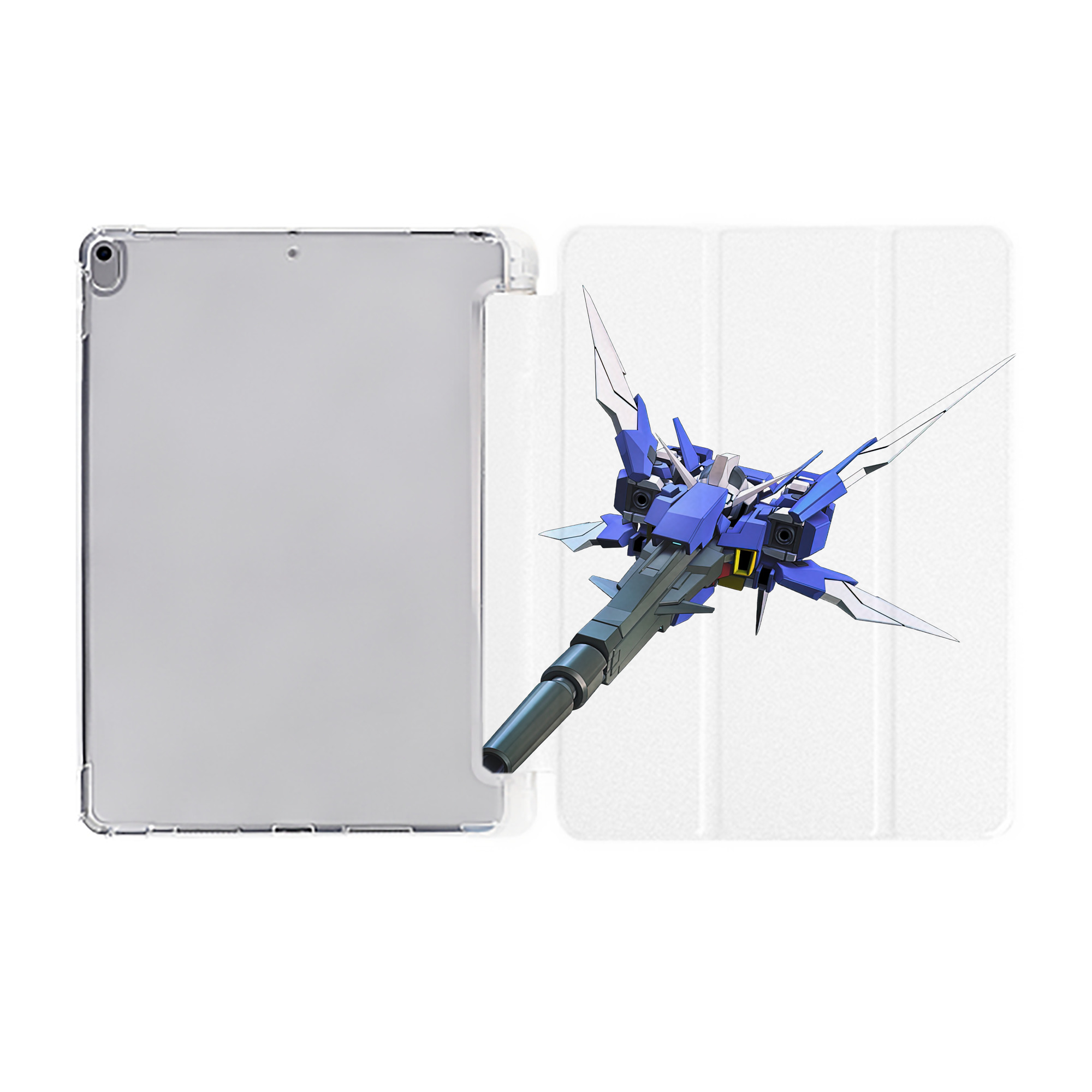 （画像用） 機動戦士ガンダム Mobile Suit Gundam IPad ケース ペン収納付き 三つ折りスタンド PUレザー×シリコン 対応機種9.5/10.5/10.9インチ